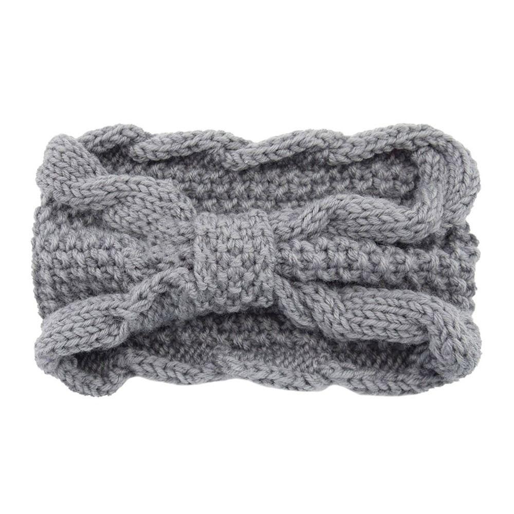 Turban Headwrap Winter Knitted Headband Ear Warmer Bow Twist Hair Band Soft Crochet Headband