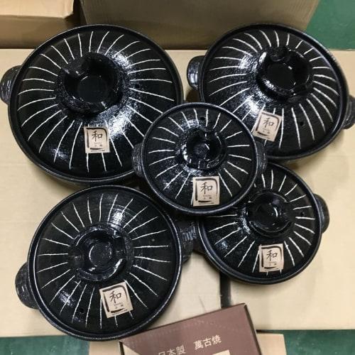 Earthenware Rice Cooker/rice Kettle, Ceramic, Banko Ware, Kurojukusa, Direct Heat, Microwave, and Oven Safe (No. 9 Pot)