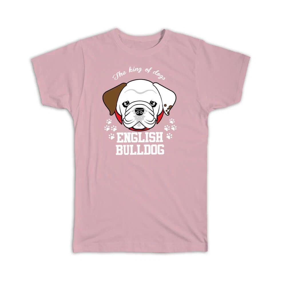 Gift T-Shirt : English Bulldog Cartoon Dog Pet Animal Cute Funny Canine S