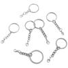 Iron Flat Ring Keychain Hanging Lobster Buckle Chain Buckles Connector For DIY Jewelry Making
