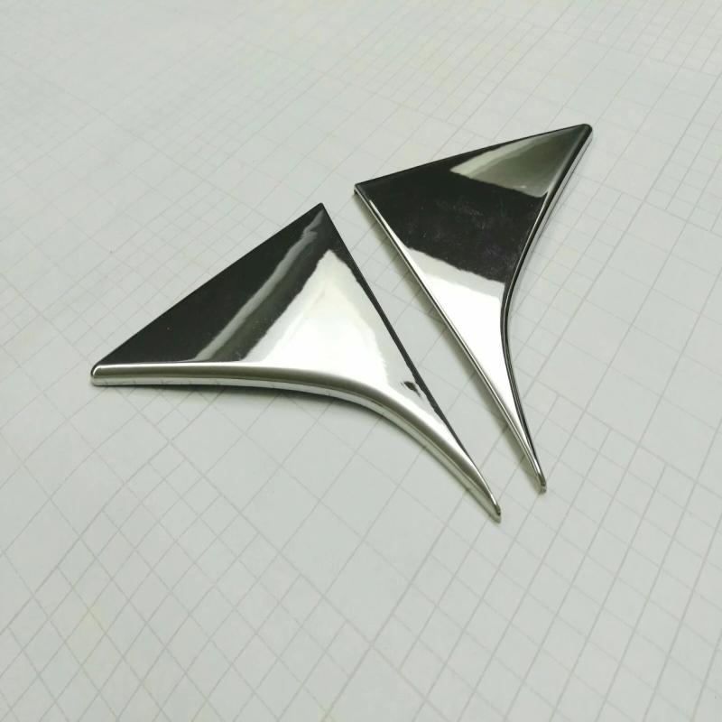 For Kia Sportage 4 2016 2017 2018   ABS Chrome Rear Window Spoiler Side Wing Triangle Cover Trim External Accessories