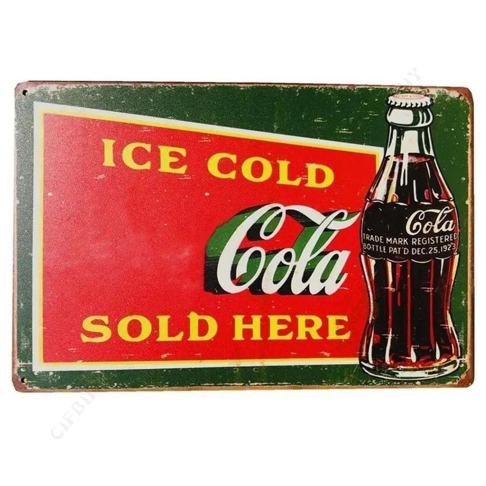 Retro Metal Tin Sign Cola Bar Decor 20x30 cm Wall Art