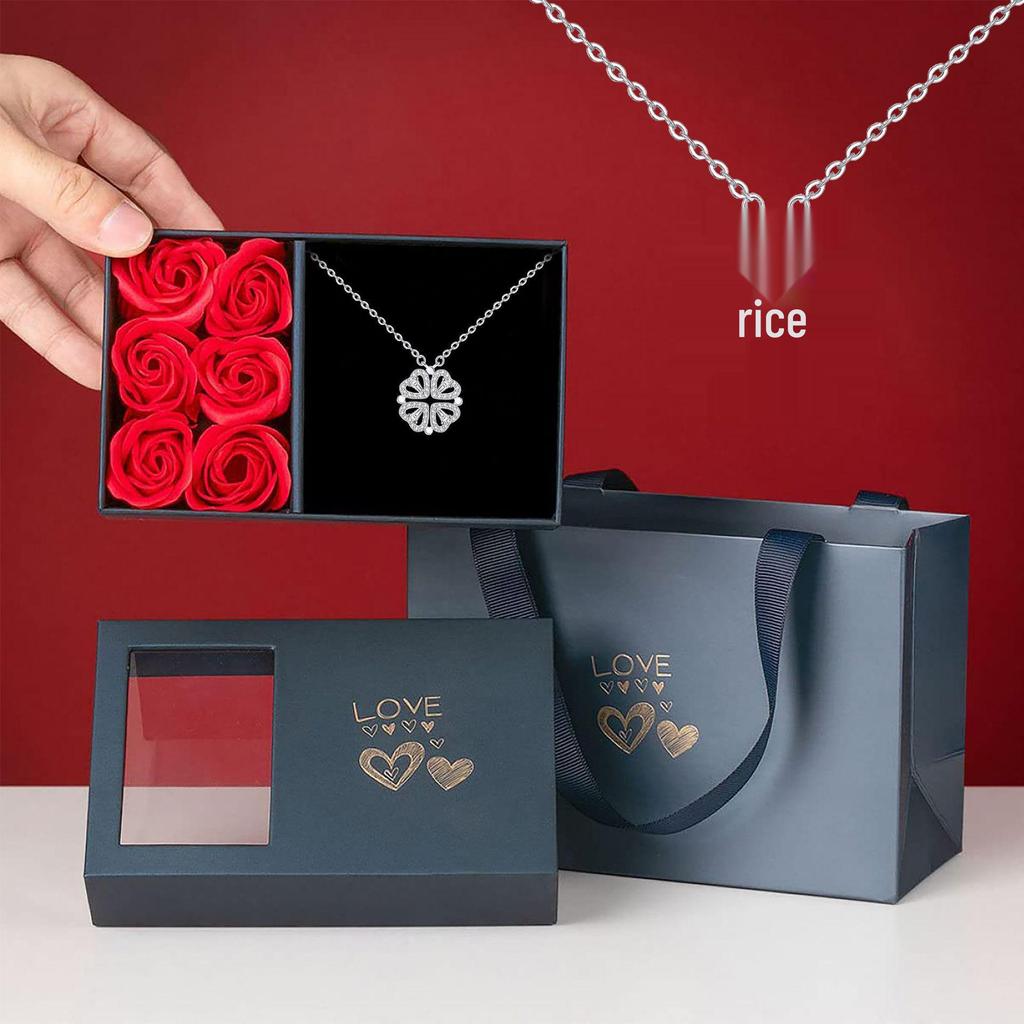 S925 Sterlingsilber Kleeblatt-Halskette - Vielseitige Mode-Schlüsselbein-Kette für Damen