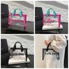 All-match PVC Beach Bag Large Capacity Waterproof Handbag Transparent Jelly Bag  Cosmetic Bag