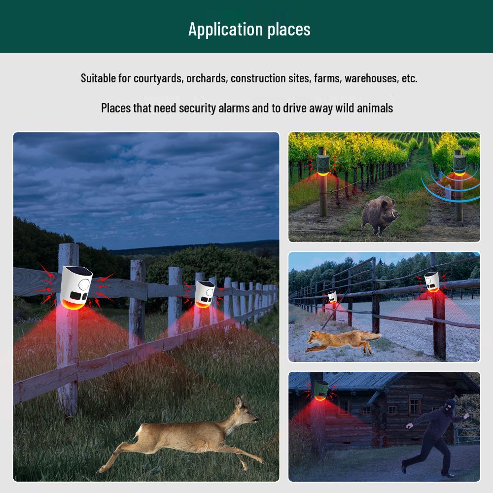 Solar-Powered Blind Spot Alarm & Ultrasonic Rodent Repeller with Infrared Sensor