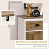 Living Room Sideboard, 2 Doors, Drawer, Adjustable Shelf, 78.5 x 39 x 89.4 cm, White and Oak