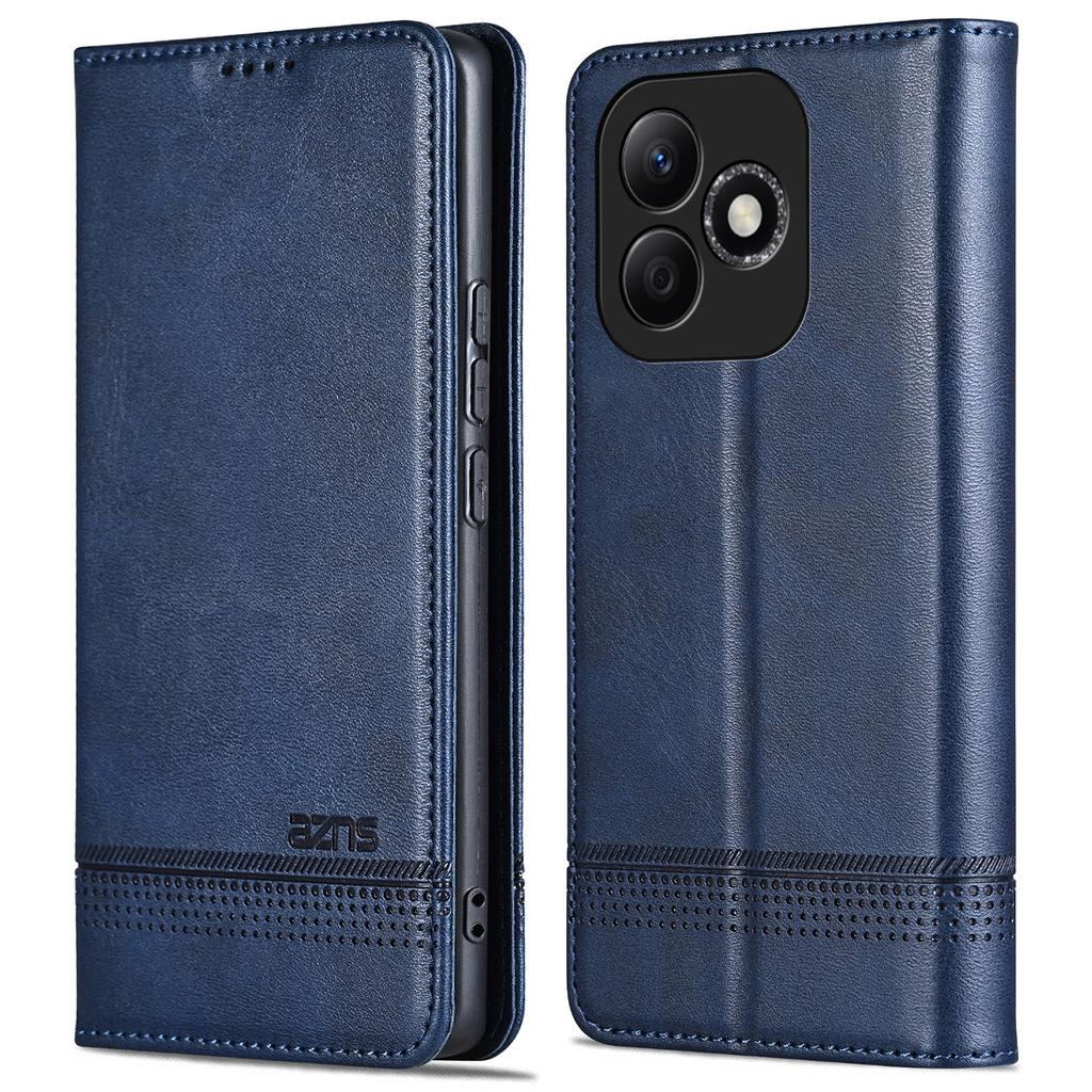 AZNS For Honor X60i 5G Case Cowhide Texture PU Leather Wallet Phone Cover
