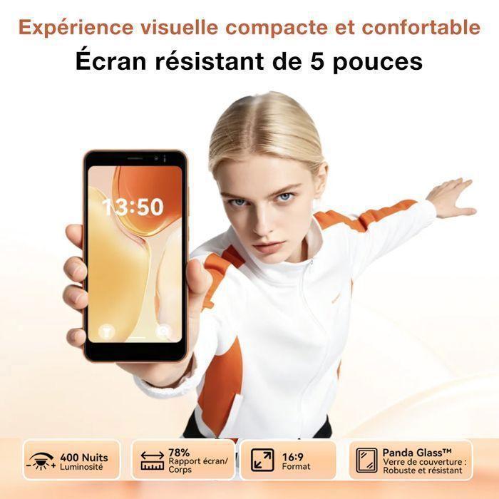 Reacondicionado - Smartphone Mini Blackview WAVE 2C Pantalla 5.0" 12GB(3+9) + 32 GB/hasta 1 TB 3000 mAh Android 16 5 MP Teléfono 4G Doble SIM GPS - Negro