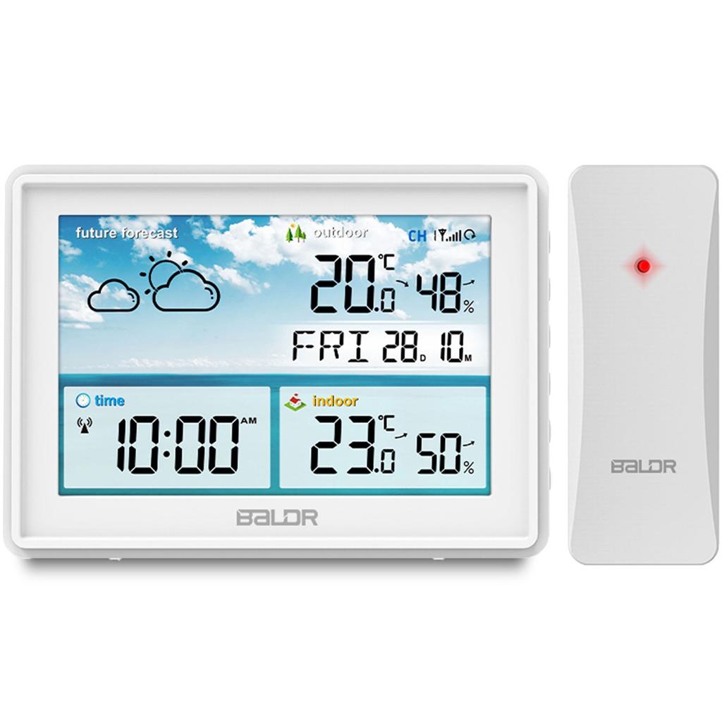 Wetterstation Mit Display Bd-909 Weiß