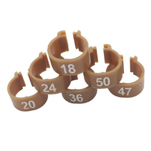 10mm Digital Bird foot ring Pigeon Training tools 10 Colors Identification Ring Bird supplies Parrot foot clip ring 100 Pcs коричневый