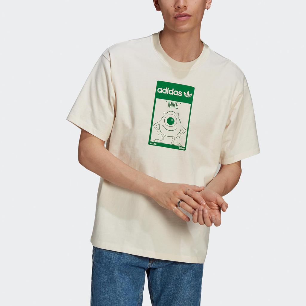 adidas Originals x Disney T-shirt Uni Blanc Crème Imprimé Mike Coupe Ample Unisexe GP3393