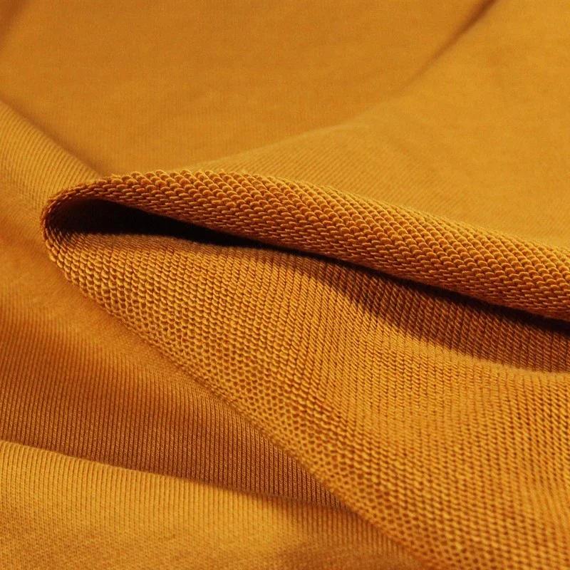 100x160cm Elastic Pure Cotton Knitted Terry Fabric Thick Loopback French Terry Fabric For Sewing Hoodie Sports Pants Sweater