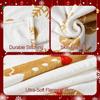 Christmas Gingerbread Throw Blanket: Ultra Soft White Flannel Plush Gingerbread Man Bed Blanket, Lightweight Cozy Christmas
