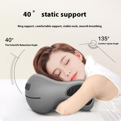 Portable Siesta Pillow Slow Rebound Memory Foam U-shaped Pillow Ergonomic Breathable Soft Head & Neck Wrap Support Travel Pillow