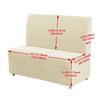 1PC Polar Fleece Armless Sofa Cover Elastic Restaurant Sofa Slipcover Solid Color Stretch Couch Cover for Bar Hotel Cafes Hotel