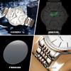 Top Brand Fashion Watch Men's New Curved Screen Butterfly Buckle Steel Band Waterproof Luminous Ultra-thin Large Dial Men's Watch