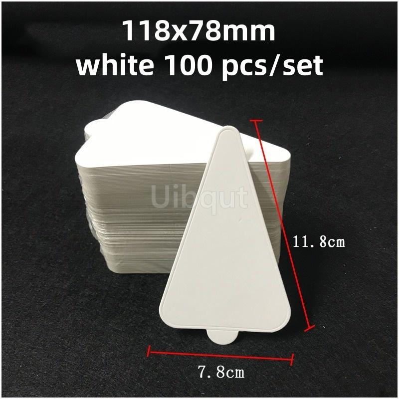 100pcs/set White Black Silver Mousse Mat Bottom Cake Base Boards Paper Board Shape Dessert Tray Christmas Cake Decoration Tools