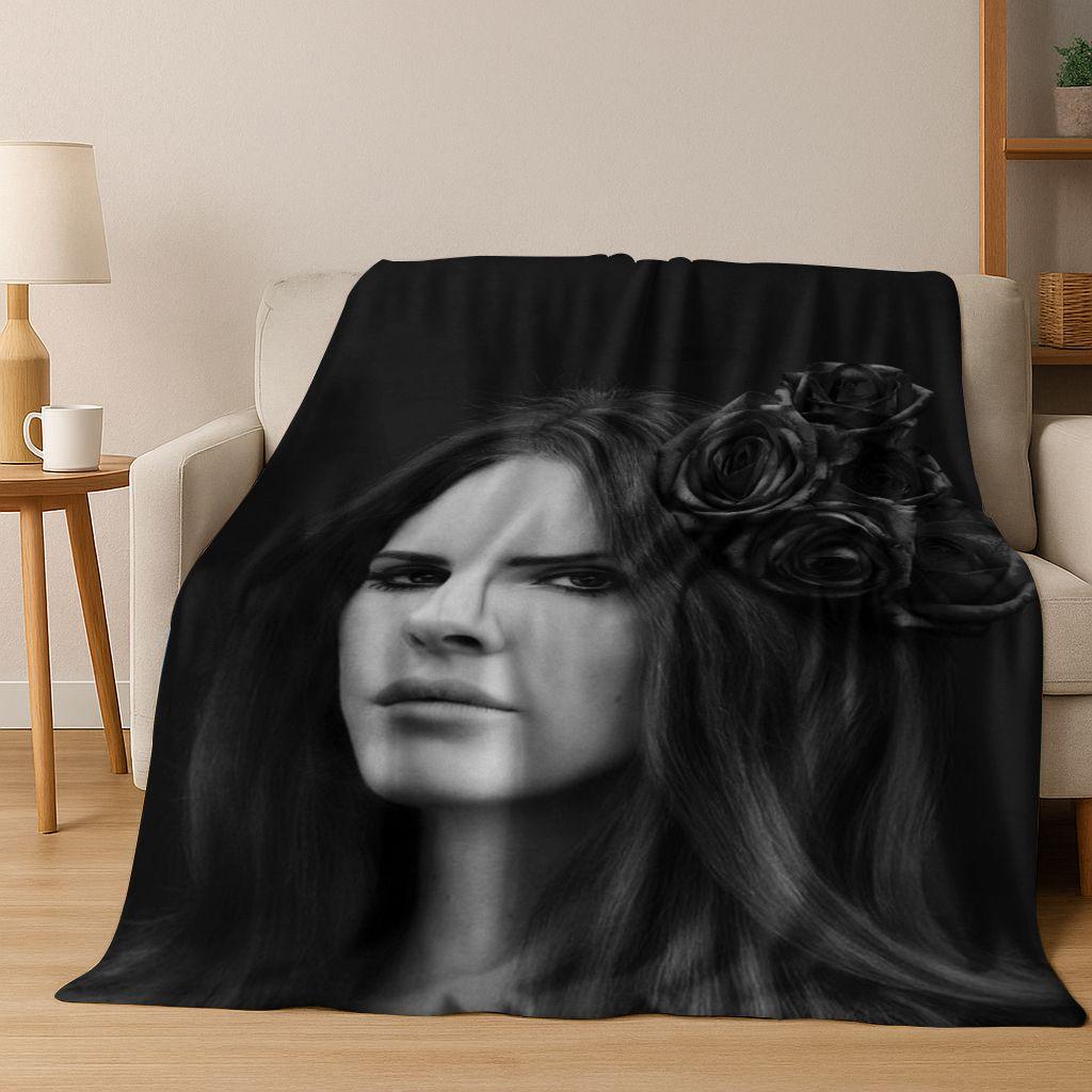 2026 Lana Del Rey Lizzy Grant Cantante Arte Coperta di Flanella, Morbida e Accogliente Coperta da Divano per Casa Camera da Letto Letto Divano Picnic Ufficio Coperta