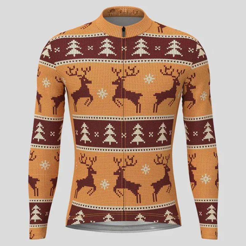 Winter Cycling Thermal Long Sleeve Jersey Road Bike Ride XS