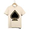 Gothic Streetwear T Shirt Unisex Gold Ace Of Spades Poker Card Minimal Gift Tee