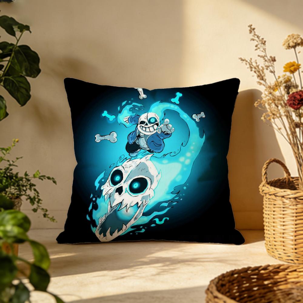Stylish UUndertaleer Cushion Cover Versatile DoubleSided Pillow Case Fit for Sofa Bed Car Daily Decor