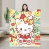 Cinnamoroll Christmas Fleece Blanket  Funny Throw Blankets for Bed Sofa Couch 125*100cm Plush Thin Quilt