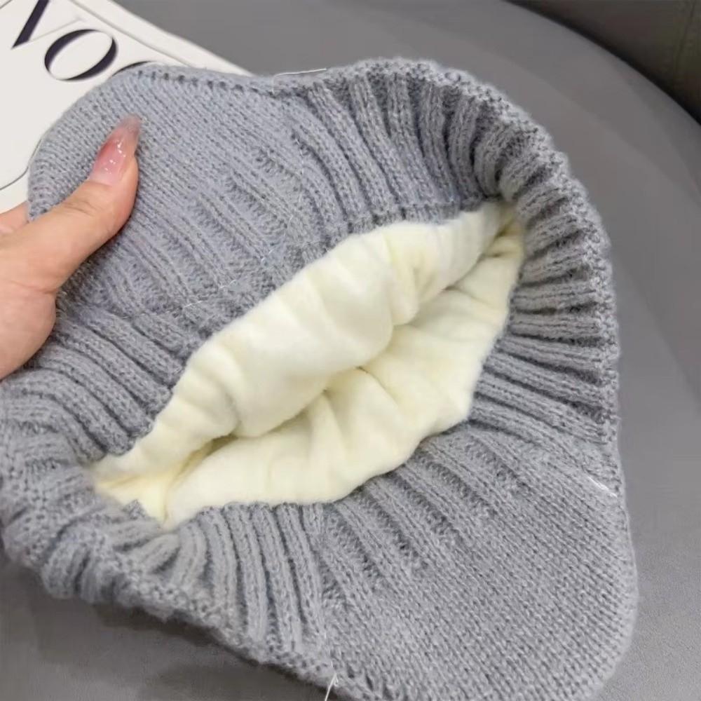 Thickened Knit Cap Warm Beanie Hat New Knitted Hat  Unisex