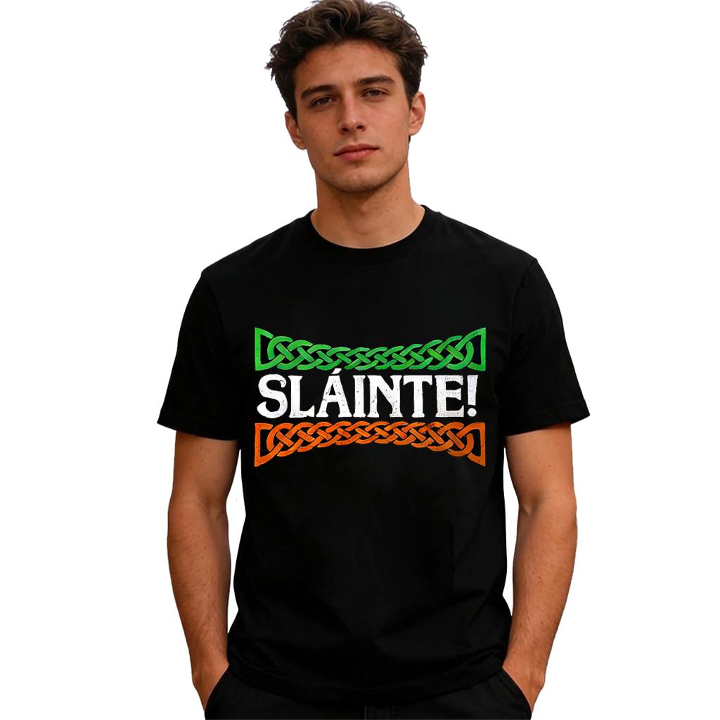 Flag Print T-shirt St Patrick's Day Clover Graphic Festival Casual Streetwear WIFRU Simple Classic Short Sleeve Tops