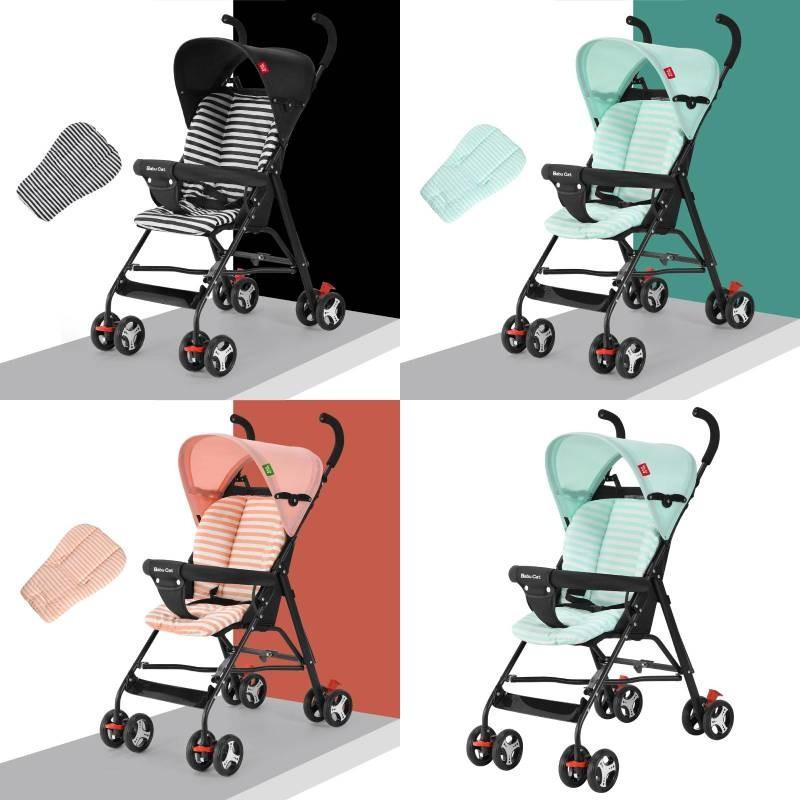 Kids Stroller Ultra Lightweight Foldable Convertible Seat One Button Rotation