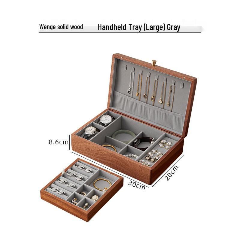 Handun Black Walnut Solid Wood Jewelry Box