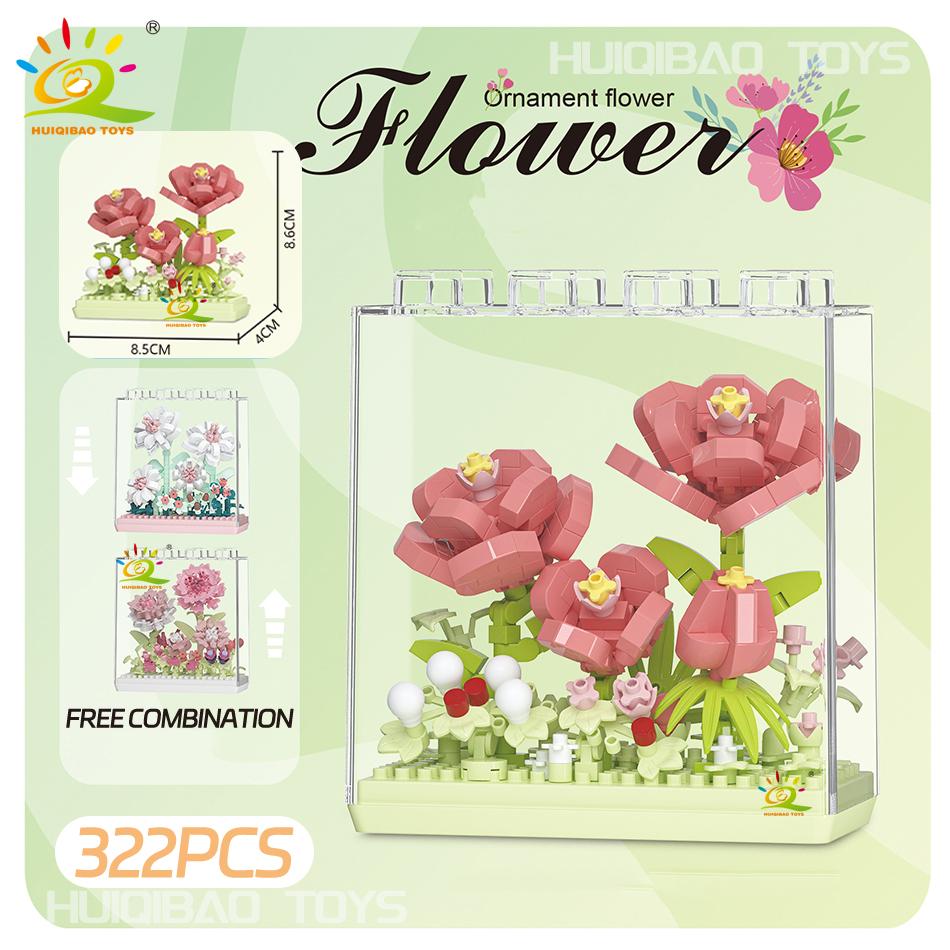 Non-Toxic Moc Bouquet Sunflower Potted Plant Micro Building Blocks Eternal Flower Model Diy Home Desk Decoration Brick Toys Gift