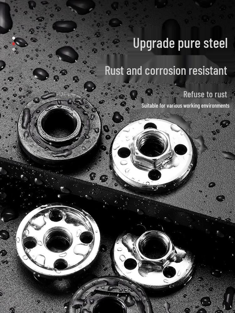 100-Piece Angle Grinder Set: Stainless Steel Hex 4-Hole Plates, Polisher Upper & Lower Nuts, Screws