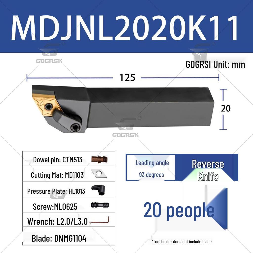 93° CNC Lathe Tool Holder for Outer Diameter Cutting - MDJNR/MDJNL Series