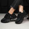 Unisex Casual Leather Platform Sneakers - 2025 Autumn Thick Sole