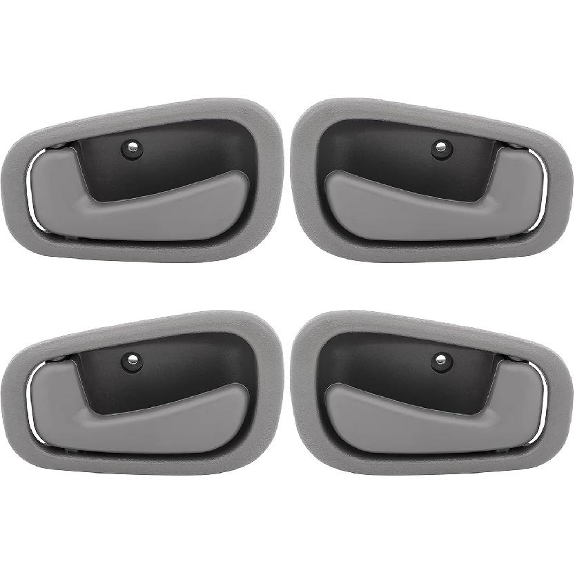 LUJUNTEC Interior Door Handles Driver Passenger Side Replacement for 1998-2002 for Toyota Corolla Texture Grey(4pcs)