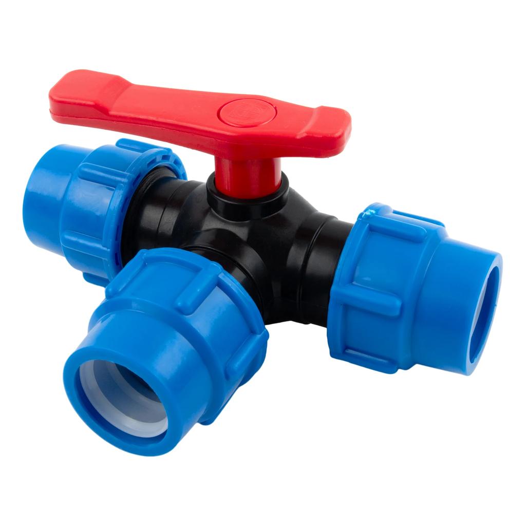 20/25/32/40/50mm PVC PE Tube Tap Water-Splitter Plastic Quick Valve Connector Garden Farm Irrigation/Water Pipe Fittings