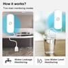 Tuya WiFi Water Leakage Sensor Alarm Water Leak Detector Flood Alert Overflow Security Alarm System SmartLife App Remote Control