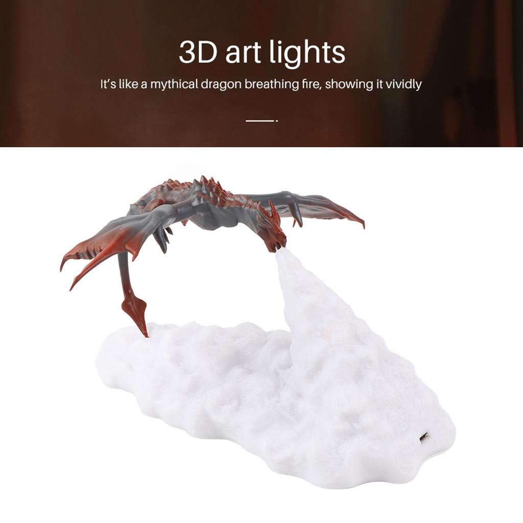 Rechargeable Night Light for Living Room with Dragon Lamp