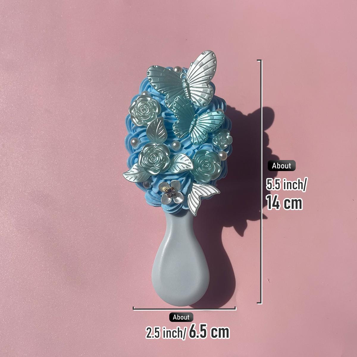 

1-Piece Frosted Design Comb, Fake Cake Decoration Cake Theme Accessory, Birthday Gift Hair Comb, Shower Gift