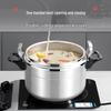 Large Capacity Multi-functional Aluminum Pressure Cooker for Gas Stoves - Explosion-Proof and Perfect for Soups and Stews