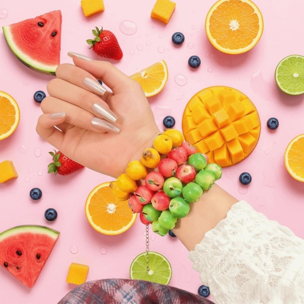 Resin Summer Dopamine Wrist Jewelry Cartoon Y2K Beaded Bracelet Y2K Fashion Girls