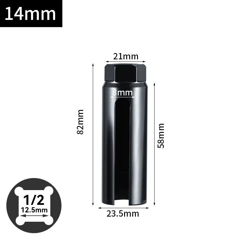 Narrow Mouth Oxygen Sensor Sleeve European-Style 14-24Mm 1/2" Oxygen Sensing Drive Socket Wrench Tools Automotive Parts
