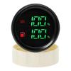Waterproof Dual Gauge with Alarm Light 52mm Water Level+Fuel Level Gauge for Fuel Float Level Sensor 0-190 Ohm Boat Car