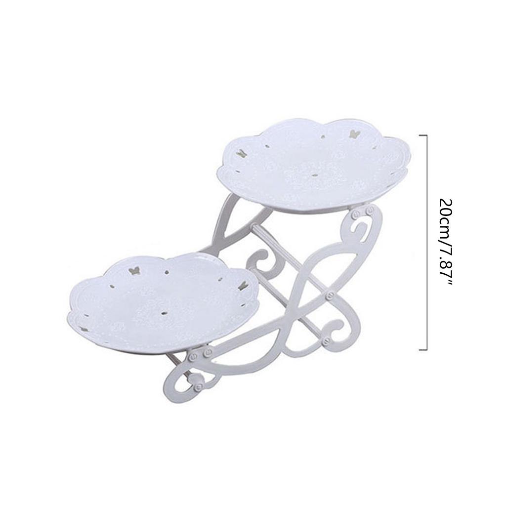 Metal Rod Fruit Plate Dessert Stand with Multiple Layers Detachable Cupcake Stand Holder 3 Tiers Cake Display Racks