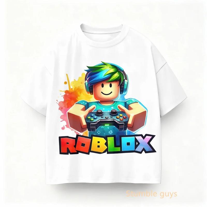 Summer Children Roblox Game Print Tee Boys Clothes Girls Anime