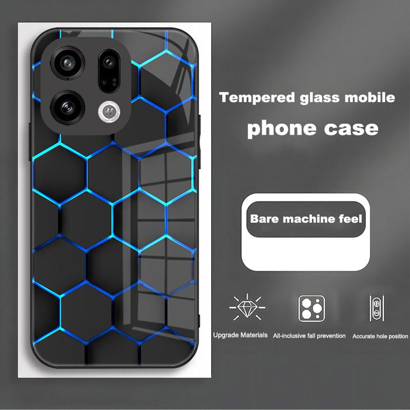 Tempered Glass Phone Case For OPPO Find X9 X9Pro 5G Fashion Shockproof Hard Back Cover For OPPO FindX9 X 9 Pro Protective Capa