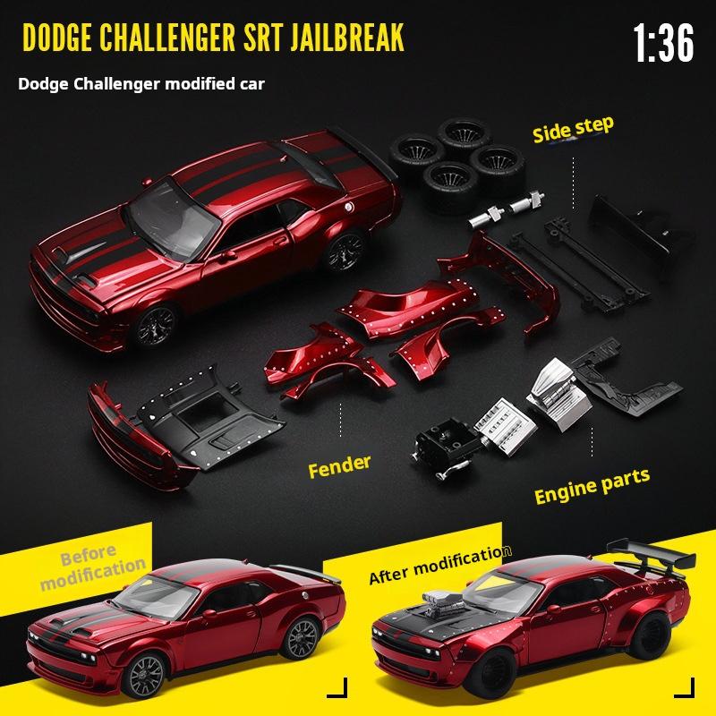 MSZ 1:36 Dodge Challenger Modified Car Sports Car Replacement Model Children's and Boys' Toy Car Collection Ornament