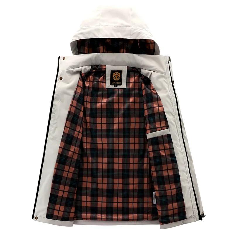 Spring Autumn Men's Windbreaker Hooded Jacket Men's Waterproof Outdoor Sports Soft Shell Coats Clothing Men Hiking Mountain  Jackets