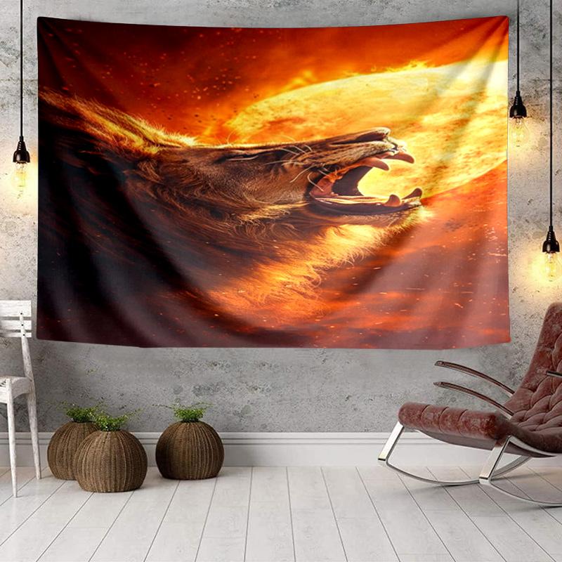 Lion Majesty In Fantasy Tapestry Room Decoration Wall Hanging for Living Room Bedroom, dormitory, Birthday and Christmas gifts