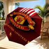 Manchester United F.C Print Automatic Open Close Umbrella, Portable Foldable Umbrella, for Outdoor Commute Camping Trip, Ideal Birthday Gift